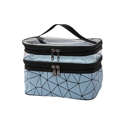 Portable Double-Layer Large Capacity Waterproof Cosmetic Bag Travel Toiletry Bag
