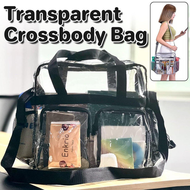 Clear Tote Bag Plastic Transparent Purse Handbag Zipper Security Event Stadium