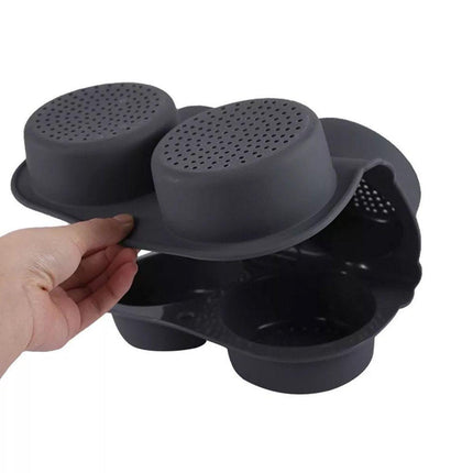 6 Cavity Silicone Hamburger Bun Pan Non Stick Burger Bread Mold Pans Baking Tool