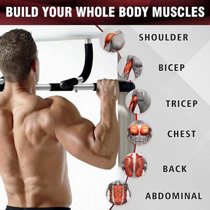Adjustable Doorway Pull-Up Bar No Drill Home Fitness Equipment Indoor Workout
