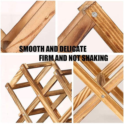 Wooden Wine Rack Storage Shelf Wine Display Stand Bottle Holder for Kitchen Bar