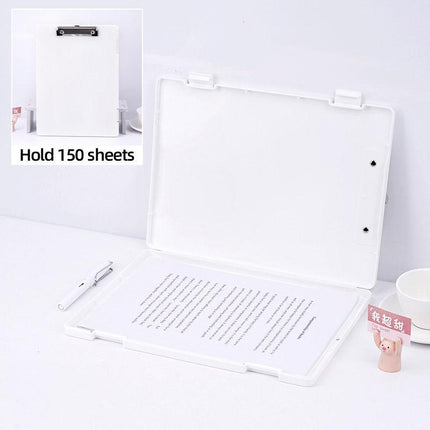 4pcs A4 File Folder Writing Pad Paper Clips Data Storage Organizer for Office