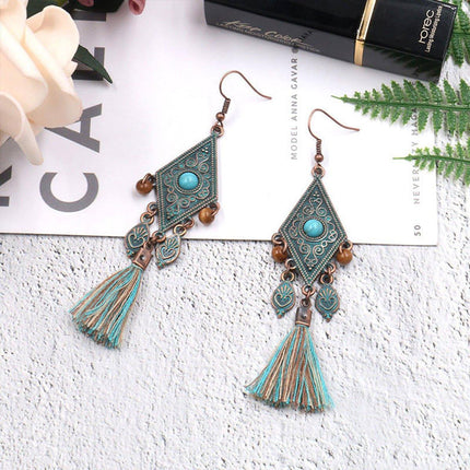 Vintage Tassel Earrings for Women Long Ethnic Style Dangle Fashion Jewellery