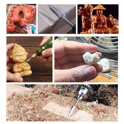 5Pcs Wood Carving Engraving Drill Bits Set Milling Cutter For Dremel Rotary Tool - Aimall