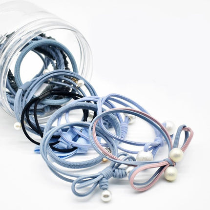 Women Elastic Hair Band Ponytail Holder Girl Rubber Rope Ties Gum Headwear Craft - Aimall