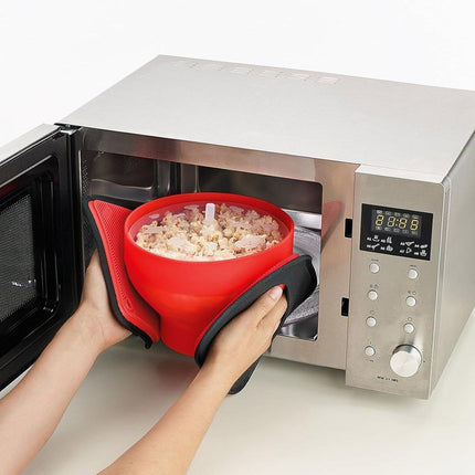 Foldable Silicone Microwave Popcorn Bucket High Temperature Resistant Bowl