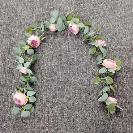 170cm Peony Flower Rattan Fake Flower Vine Artificial Decoration for Home Party
