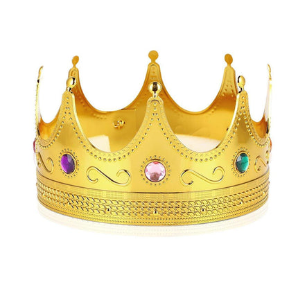 2PCS Gold King Crown Hat Prince Costume Accessory Party Masquerade Prop