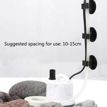 10X Double Clip Suction Cup Holder for Aquarium Tube and Rod Mounting Support