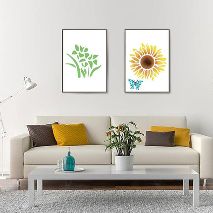 60X Flower Painting Stencils on Wood Canvas Reusable Stencil Art Template Fabric