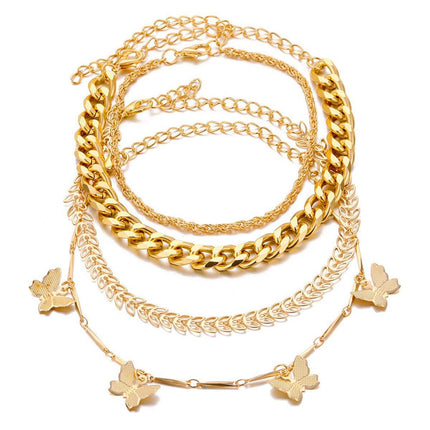 Fashion Multi Layer Tassel Bracelet Set Retro European American Style Jewelry