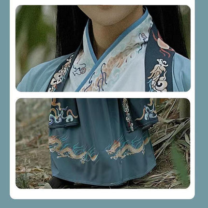 Man Traditional Costume Chinese Hanfu Festival Clothing Performance Outfit - Aimall