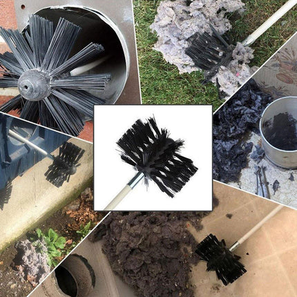 Pipe Cleaning Brush Nylon Head Rod Duct Cleaning Tool Solid Chimney Brush