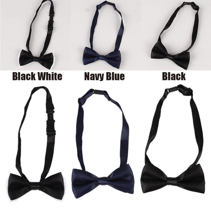 Solid Color Glossy Double-layer Children's Bow Tie Two-color Baby Korean Style Small - Aimall