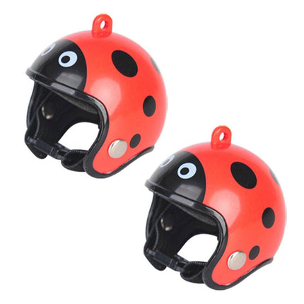 2PCS Mini Pet Chicken Helmet Protective Headgear Set Waterproof Cartoon Design