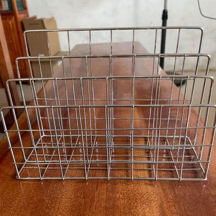 Three Layer Iron Office Document Organizer Rack Magazine Storage Shelf Bookshelf