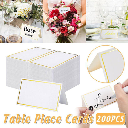 200pcs Guest Seat Name Card Writable Table Message Card Wedding Party Place Card