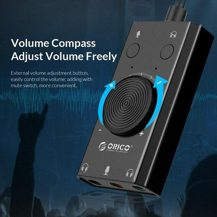New For ORICO USB External Sound Card Output Laptop PC Computer Adapter - Aimall