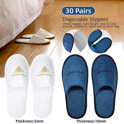 30 Pairs Hotel Guesthouse Hospitality Slippers for Household Comfort and Use