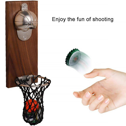 Magnetic Wooden Beer Bottle Opener Football Basketball Wine Opener Refrigerator