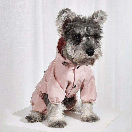 Outdoor Reflective Waterproof Dog Raincoat Breathable Four Legged Pet Jacket