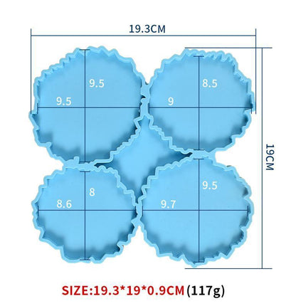 2x Coaster Stand Epoxy Resin Mold Cup Mat Holder Silicone Mould DIY Crafts Tool - Aimall