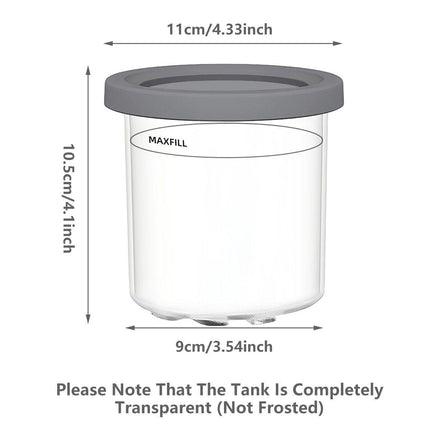 1 or 2 Pieces Ice Cream Tin Container Storage Box for Ice Cream Making Home