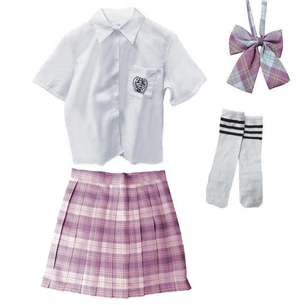 Women Girls School Pleated Skirt Summer High Waist Tartan Short Skirt AU Stock - Aimall