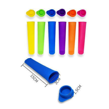 8PCS Silicone Ice Block Moulds/Ice Cream Molds/Icy Pole Jelly Pop Popsicle Maker - Aimall