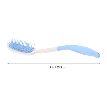 Extra Long Handle Comb Teeth and Brush for Elderly Easy Grip Hair Care Tool