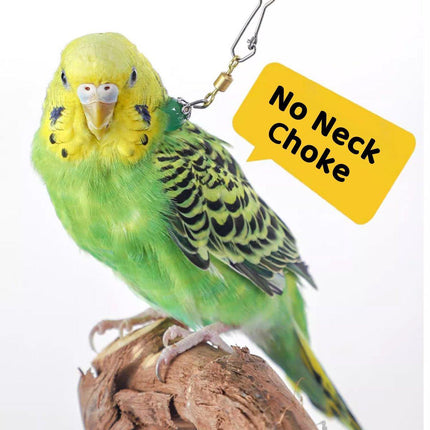 Parrot Neck Collar Stainless Steel Bird Chain Training Adjustable Bird Leash