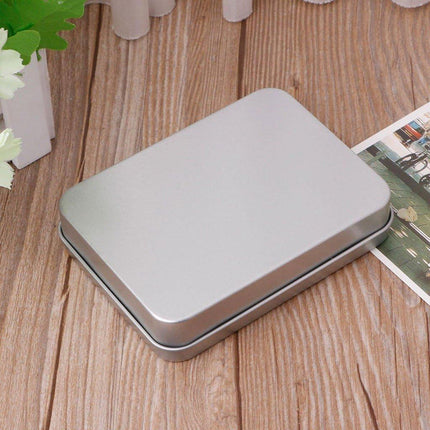 10pcs Metal Iron Box with Open Window Storage Rectangle Packaging Containers