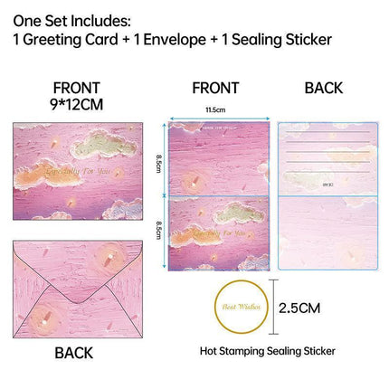 30pcs Oil Painting Postcard Set Illustration Small Cards for Birthday Gifts