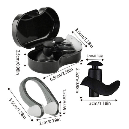 Waterproof Silicone Swimming Earplug Set Soundproof Earplugs with Nose Clip