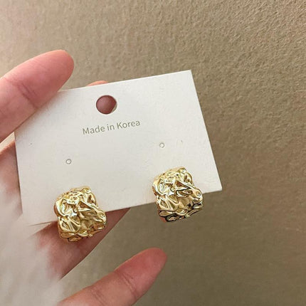 Girl Stud Earrings Korean Style Earrings Metal Ear Studs Women C Shape Earrings - Aimall