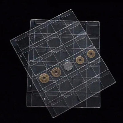 10PCS 30 Pockets Coin Holders Folder Pages Collection Album Storage Book Sleeve - Aimall