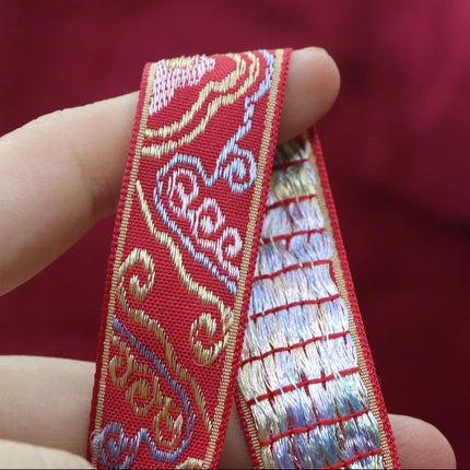 45 Meters Of Woven Ribbon Trim Ribbon Fabric Ribbon Fabric Border Geometric - Aimall
