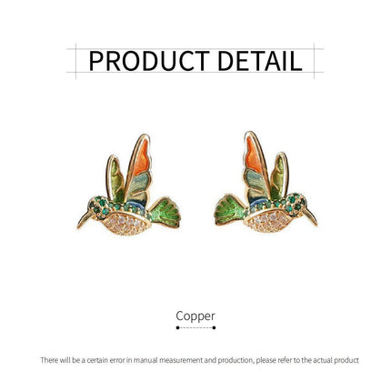 Chinese Hummingbird Earrings Mini Bird Design Fashion Jewelry for Women