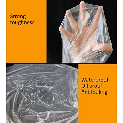 100pcs Disposable Transparent Apron Waterproof Anti Fouling for Kitchen Catering