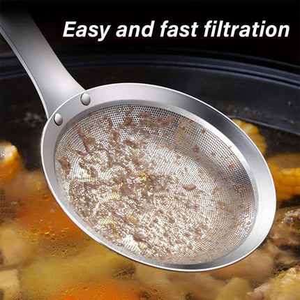 Oil Separator Spoon Mesh Fine Hole Filter Degreasing Residue Cooking Tool