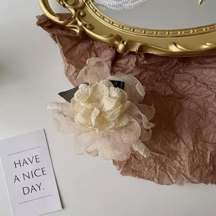 Flower Tulle Hair Clips Large Hair Pins Hairgrips Claw Clips for Hair Women - Aimall