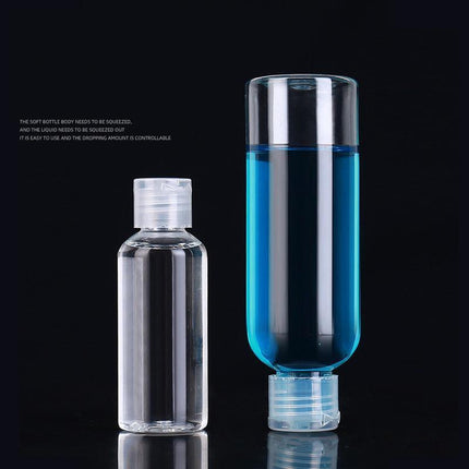 10PCS100ML Transparent Plastic Bottle Travel Shampoo Cosmetic Container Flip Cap - Aimall