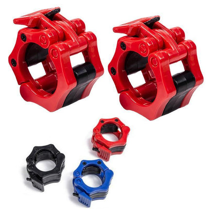 50mm Barbell Clamp Collar Clip Olympic Weightlifting Lift Spring Lock - Aimall