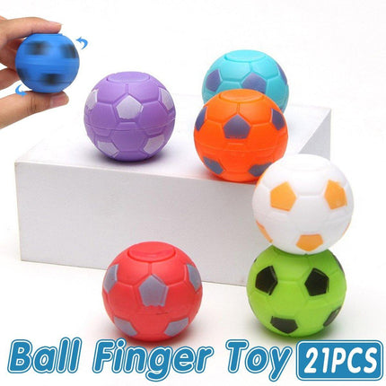 21X Mini Fidget Spinners Soccer Ball Toy Rotatable Stress Balls Easter Christmas