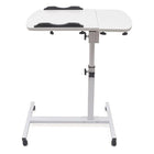 Adjustable Folding Computer Desk Stand Floor-Standing Movable Bedside Table