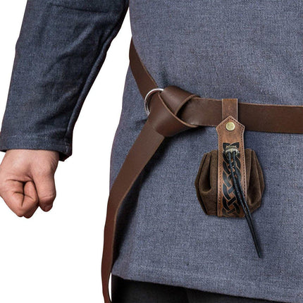Medieval Satchel Vintage Leather Knight Belt Bag Handmade Accessories for Men
