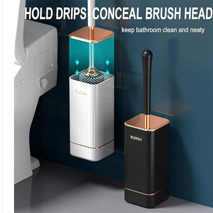 Silicone Toilet Brush Wall-mounted Design for Toilet Cleaning