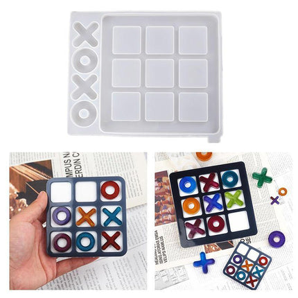 Silicone Mold Making Tic-Tac-Toe Game Jewelry Resin Casting Mould Craft DIY Tool - Aimall