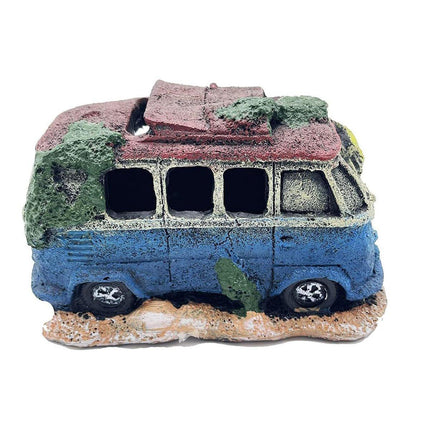 Creative Aquarium Decoration Resin Car Wreck Fish Shrimp Escape House Landscape