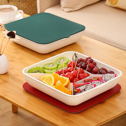 Plastic Fruit Plate Candy Box Dried Fruit Storage Box Snacks Nuts Tray Holder